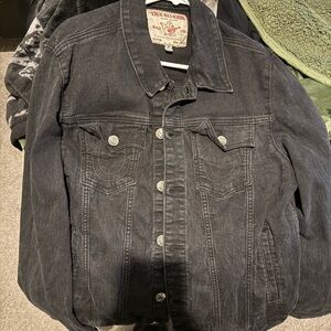 True Religion Charcoal Denim Jacket